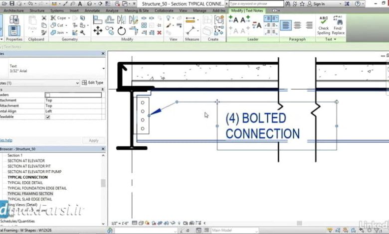 revit structure adding text