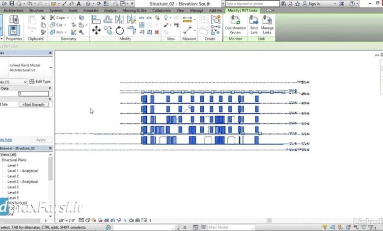 آموزش مانیتورینگ کپی (رویت استراکچر فارسی) Revit Structure Copy monitor