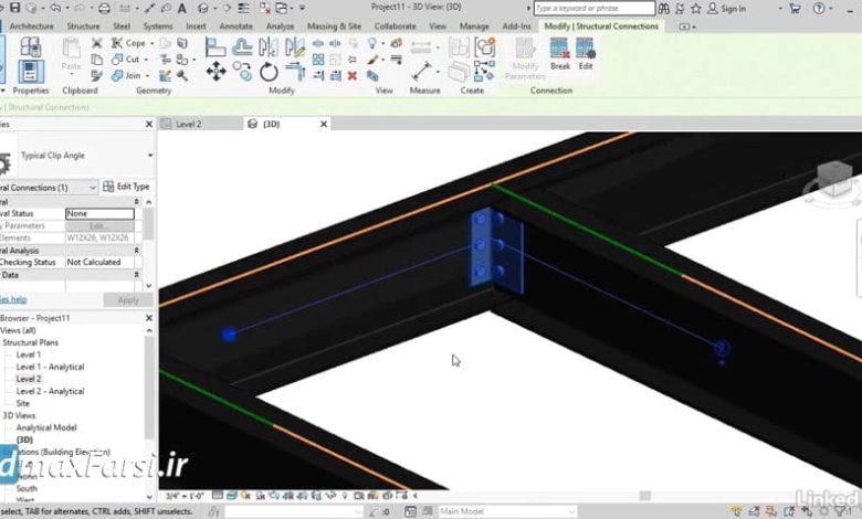 صفر تا صد آموزش رویت استراکچر Revit Structure Customizing connection