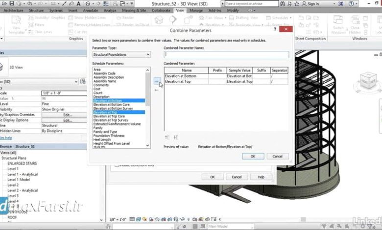 آموزش برنامه زمان بندی Footing schedules رویت استراکچر