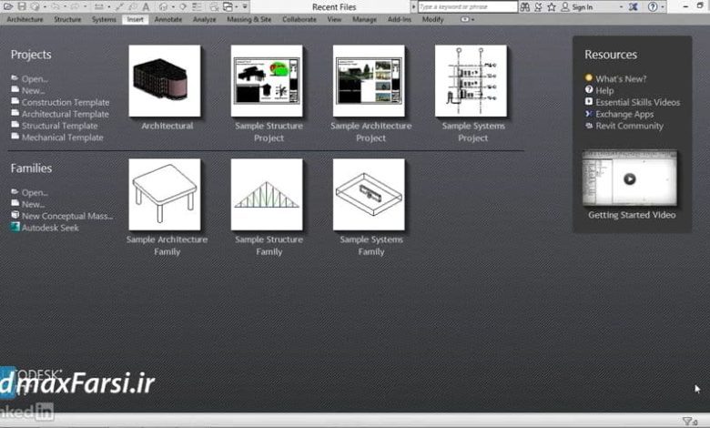 لینک کردن به فایل معماری رویت استراکچر Revit Structure Linking architecture