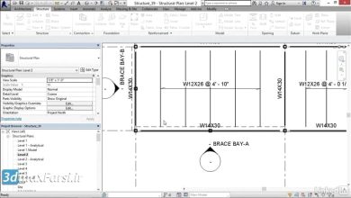 فیلم آموزش ویرایش plan view symbology رویت استراکچر Revit Structure