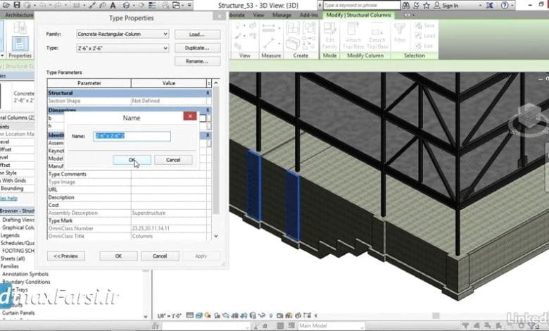 آموزش رویت عمران Revit Structure Pier schedules