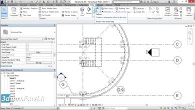آموزش ایجاد مقطع رویت استراکچر Revit Structure Sections callouts