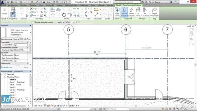 طراحی ستون فولادی رویت استراکچر Revit Structure steel columns model