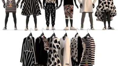 دانلود آبجکت Children’s Clothing On Mannequins And Hangers
