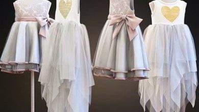 دانلود آبجکت لباس دخترانه تری دی مکس Two Children’s Dresses