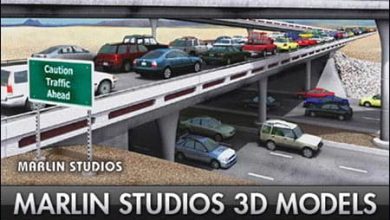 دانلود آبجکت شهر تری دی مکس Marlin Studio Premium City Models Bundle