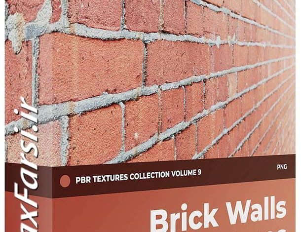 دانلود تکسچر آجر سنتی و مدرن تری دی مکس + ویری CGAxis – Brick Walls PBR Textures