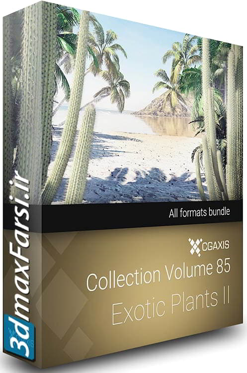 دانلود آبجکت تنه درخت گرمسیری CGAxis Models 85 Exotic Plants II