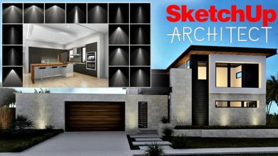 آموزش نورپردازی حرفه ای لومین و اسکچاپ Skillshare - SketchUp Architect Lumion Lighting Techniques