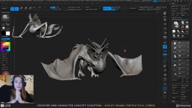آموزش اسکالپتینگ اژدها در نرم افزار زیبراش Creature character concept sculpting