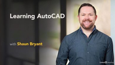 آموزش نقشه کشی اتوکد linkedin Learning AutoCAD 2021