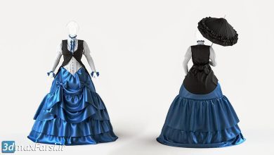آموزش طراحی و دوخت لباس سبک ویکتور : مارلوس دیزاینر Pluralsight : Creating a Victorian Style Gown with Marvelous Designer