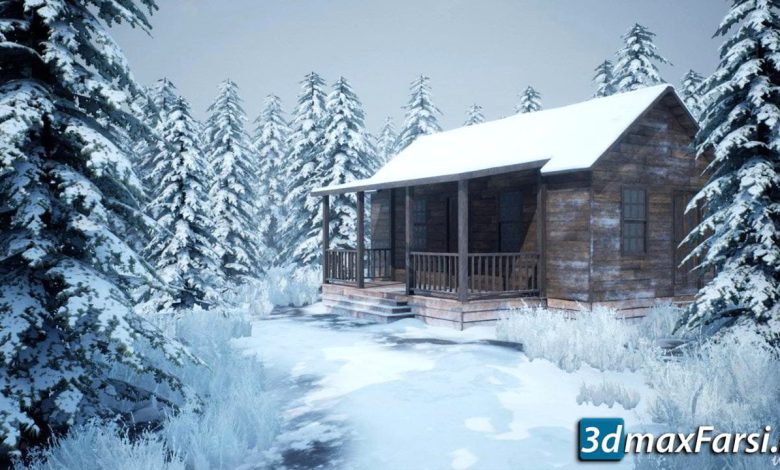 آموزش طراحی یک صحنه برفی برای بازی سازی سه بعدی Udemy - Realistic Snowy Game Environment Creation