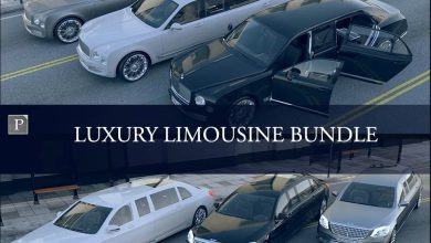 دانلود آبجکت ماشین لاگچری لیموزین Luxury Limousine Bundle