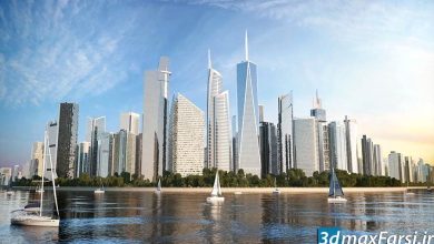 مدل سه بعدی آسمان خراش مدرن تری دی مکس Evermotion - Archmodels Vol 181