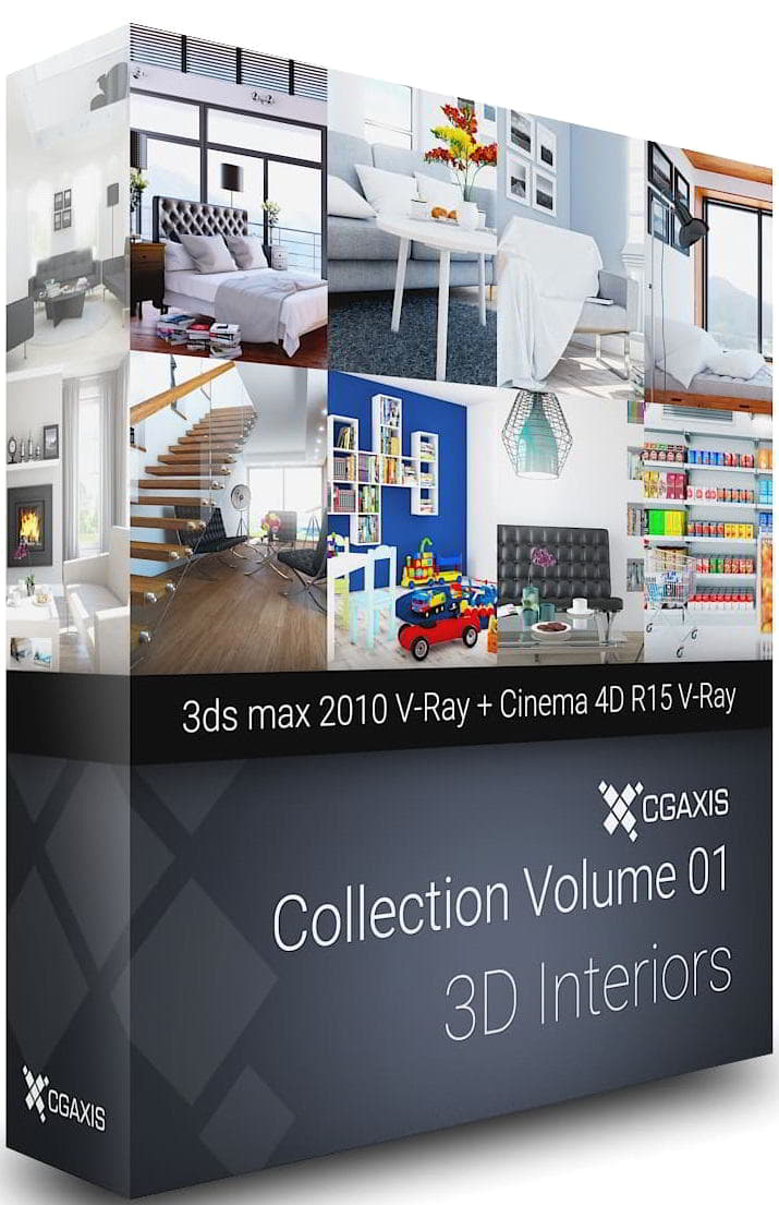 دانلود صحنه سه بعدی تری دی مکس سینمافوردی CGAxis 3D Interiors Volume 1