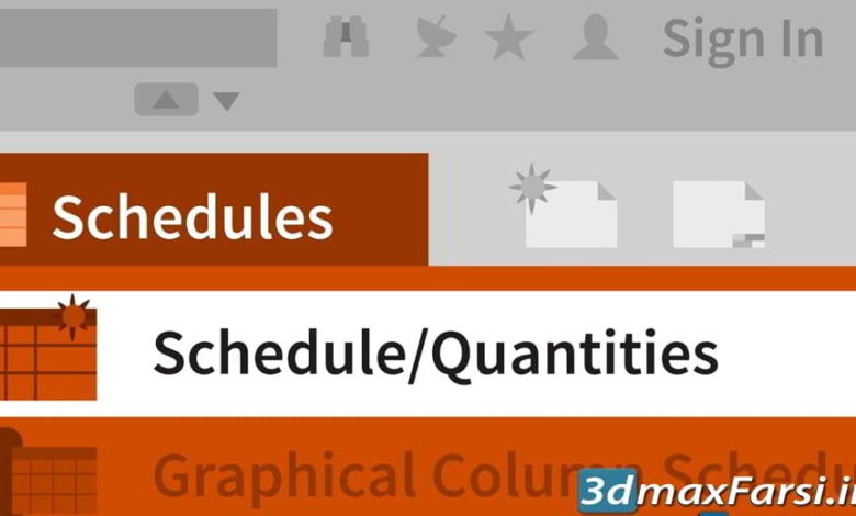 آموزش زمان بندی جداول رویت Lynda – Revit Schedules