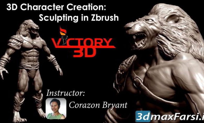 آموزش طراحی کاراکتر زیبراش Udemy – 3D Character Creation: Sculpting in Zbrush