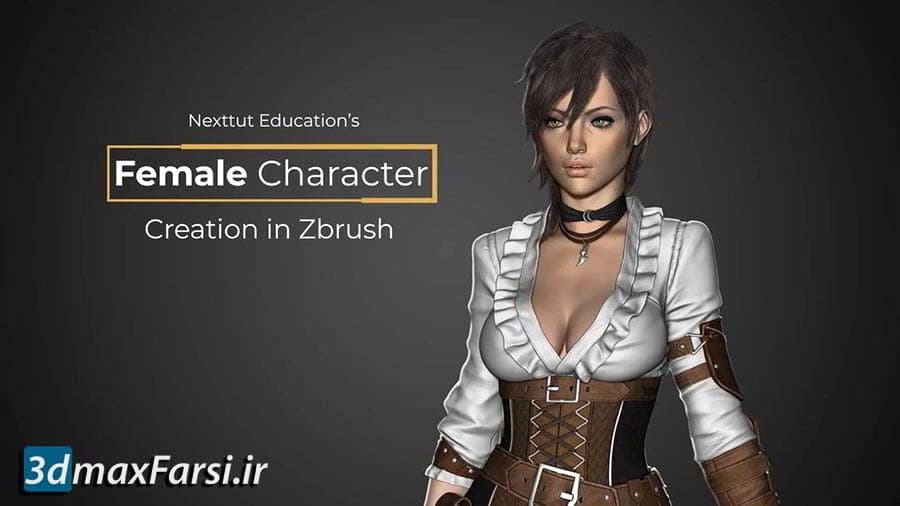 آموزش طراحی کاراکتر خانم در نرم افزار زیبراش Udemy – Female Character Creation in Zbrush