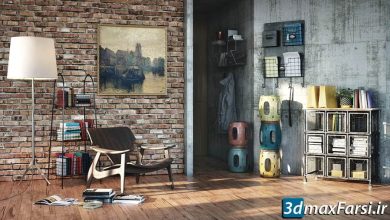 مبلمان شیک و لوازم جانبی منزل Evermotion – Archmodels Vol 205