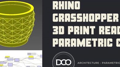 آموزش Skillshare – Rhino Grasshopper 3D Print Ready Parametric Cup