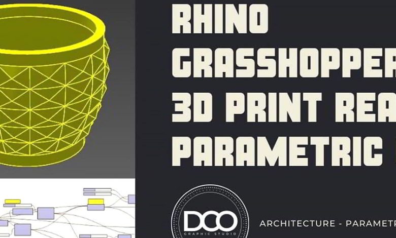 آموزش Skillshare – Rhino Grasshopper 3D Print Ready Parametric Cup