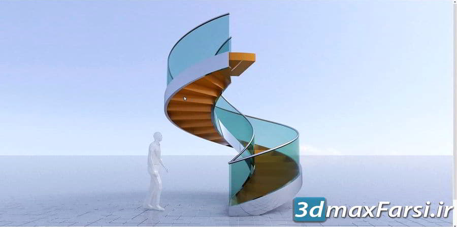 آموزش Skillshare – Parametric spiral staircase with Grasshopper for Rhino 3D