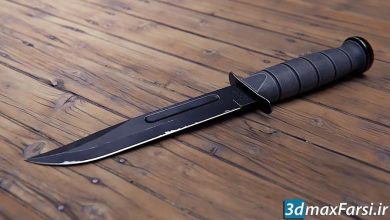 آموزش مدلسازی چاقو Combat Knife 3D Game Asset in Blender and Substance Painter