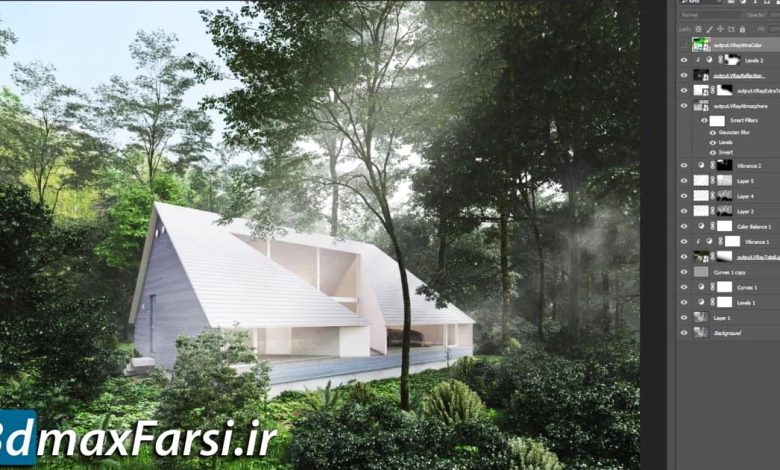 آموزش رندر سریع نمای خارجی Udemy - Exterior 3D Rendering with 3ds Max + Vray