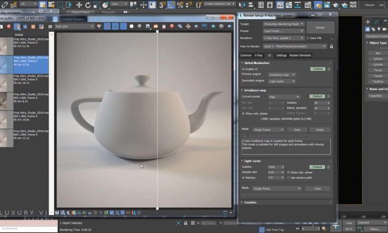 آموزش سریع ویری در تری دی مکس Introduction To Vray in 3ds Max : The Quickest Way