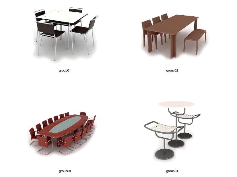 آرچ مدل Archmodels vol.21 : مدل سه بعدی : مبلمان مدرن کاناپه مبل و میز و صندلی قفسه