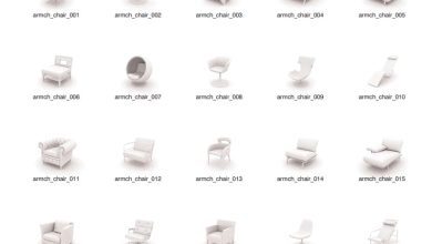 دانلود آرچ مدل: آبجکت سه بعدی کاناپه صندلی راحتی شیک مدرن Evermotion – Archmodels vol.1 : 3d armchairs, sofas