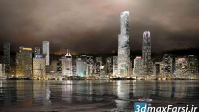 دانلود رایگان آرچ مدل Archmodels vol.103 : مدل سه بعدی آسمان خراش شبانه