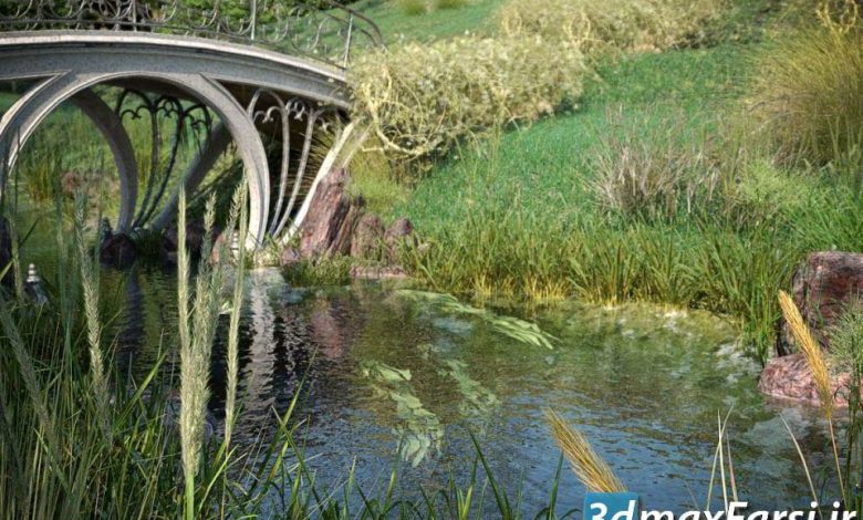 دانلود رایگان آرچ مدل Archmodels vol.126 : آبجکت چمن بوته گل شمشاد