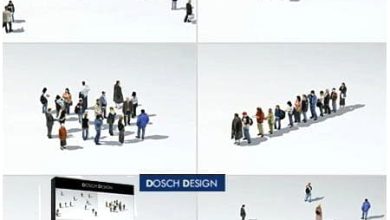 دانلود رایگان مدل سه بعدی انسان لو پلی DOSCH – 3D – Low-Poly People