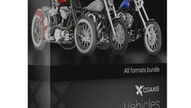 مدل سه بعدی متور سیکلت CGAxis 3D Vehicles Volume 1