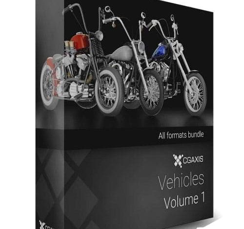 مدل سه بعدی متور سیکلت CGAxis 3D Vehicles Volume 1