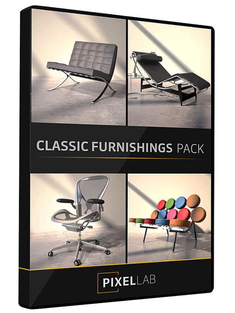 مدل سه بعدی مبلمان کلاسیک سینمافوردی The Pixel Lab – Classic Furnishings Pack