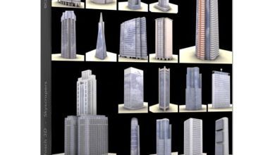 مدل سه بعدی ساختمان های بلند DOSCH 3D - Skyscrapers V1