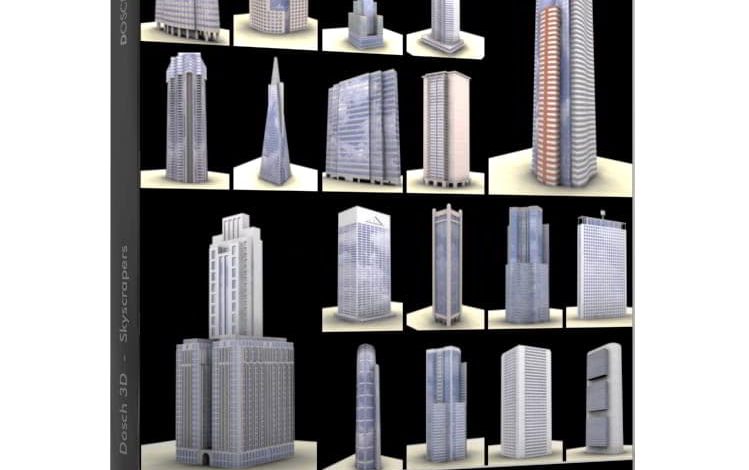 مدل سه بعدی ساختمان های بلند DOSCH 3D - Skyscrapers V1