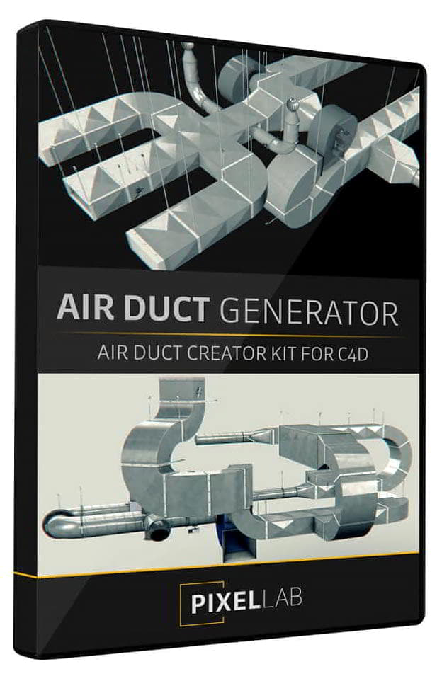 دانلود رایگان The Pixel Lab – Air Duct Generator for Cinema 4D – 85+ Components