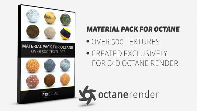 متریال سینمافوردی اکتان The Pixel Lab Material Pack for Octane Cinema 4D