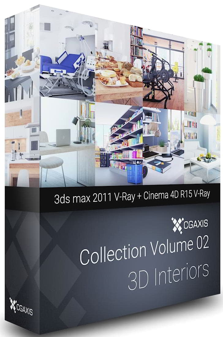 دانلود صحنه سه بعدی 3D Interiors – CGAxis Collection Volume 2
