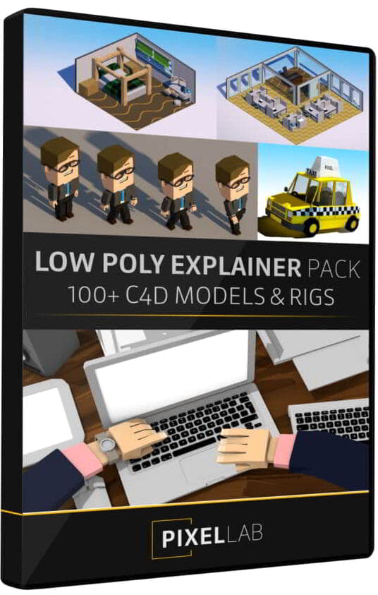 دانلود The Pixel Lab – C4D Low Poly Explainer Pack