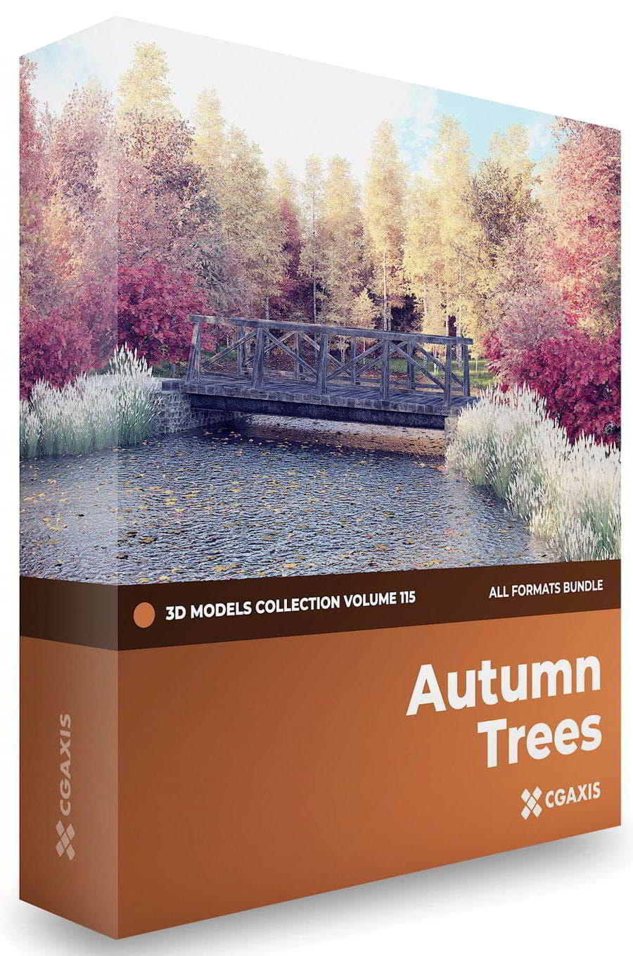 دانلود رایگان مدل سه بعدی درخت پاییزی CGAxis – Autumn Trees 3D Models Collection – Volume 115