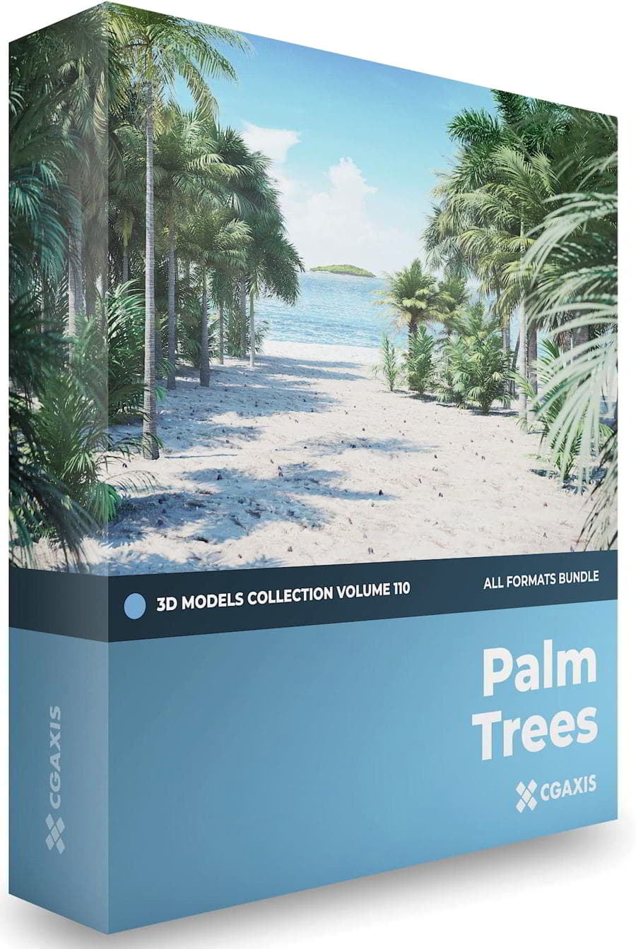 دانلود رایگان مدل سه بعدی درخت نخل CGAxis – Palm Trees 3D Models Collection – Volume 110