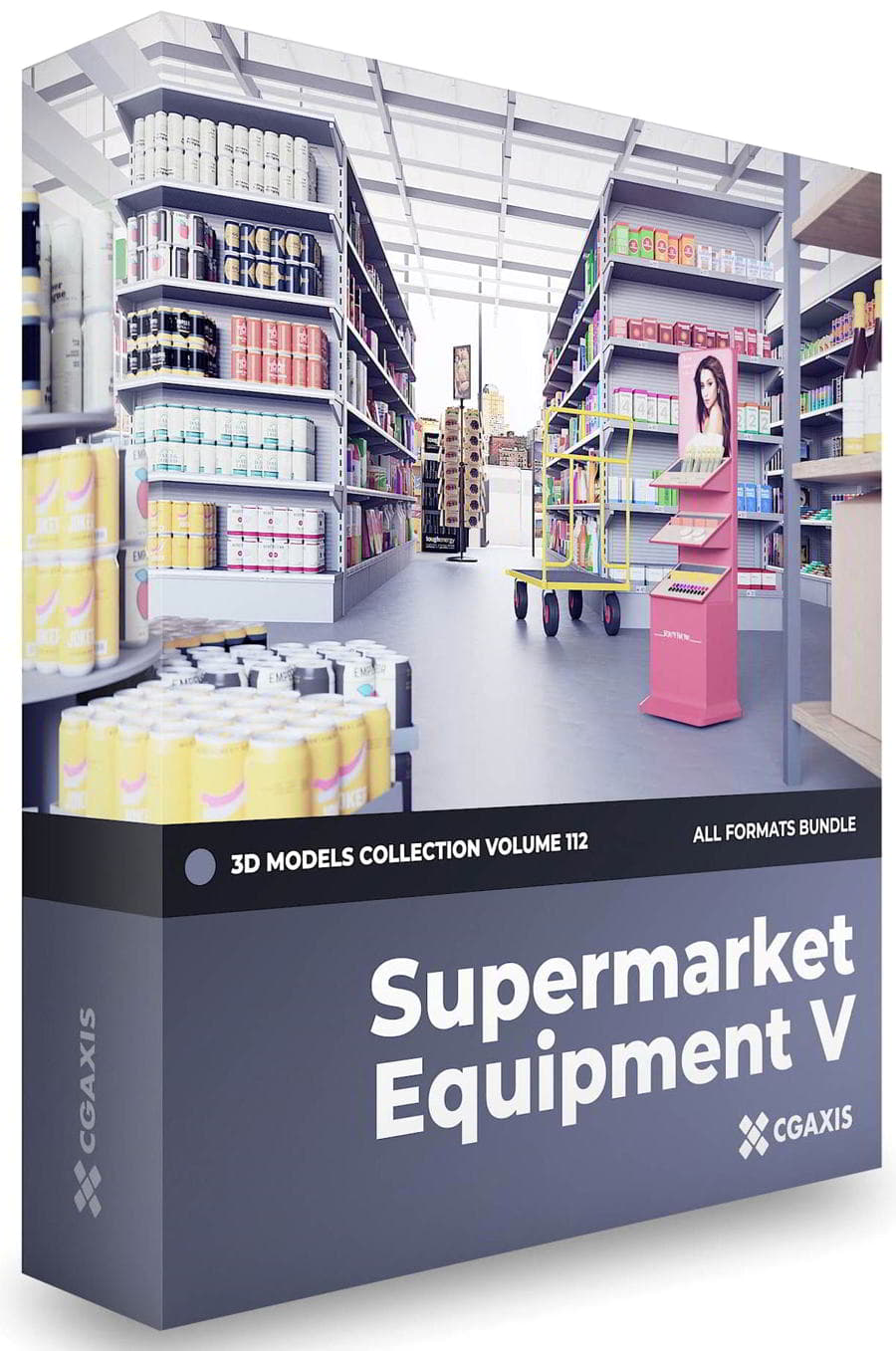 دانلود رایگان مدل سه بعدی سوپرمارکت CGAxis – Supermarket Equipment 3D Models Collection – Volume 112