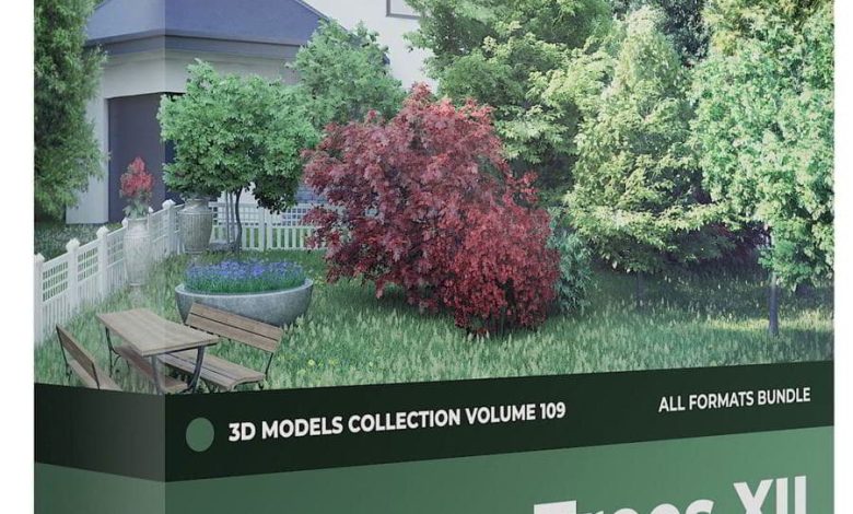 دانلود رایگان کالکشن مدل سه بعدی درخت CGAxis – Trees 3D Models Collection – Volume 109